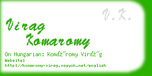 virag komaromy business card